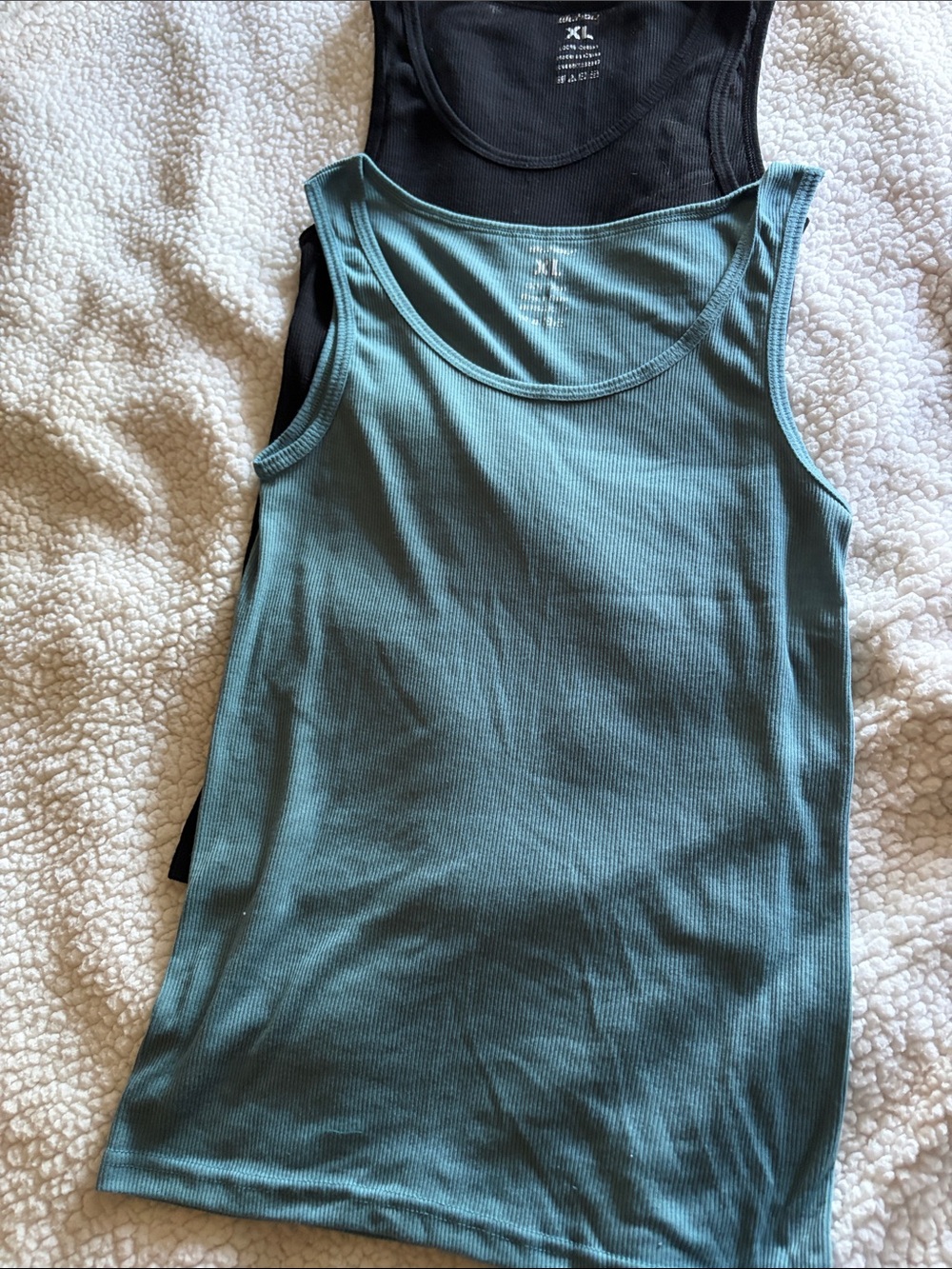 Women’s Ribbed Scoop Tank Top - Teal